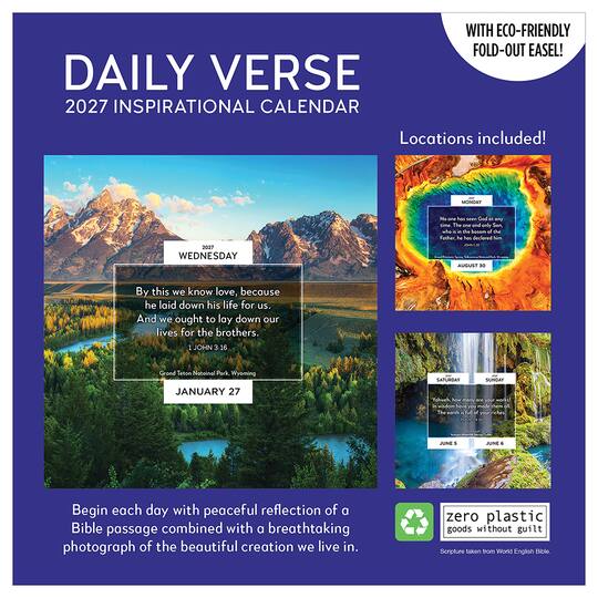 2027 Daily Verse Daily Desktop Calendar